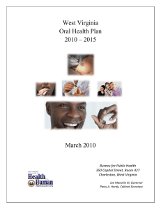 West Virginia Oral Health Plan 2010 – 2015
