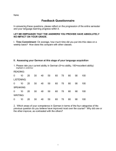 Feedback Questionnaire