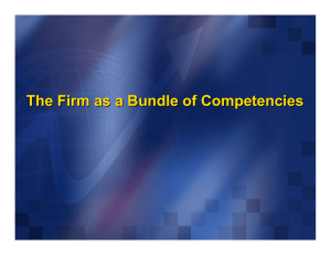 The Firm as a Bundle of Competencies