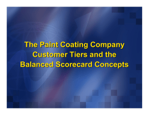 The Paint Coating Company Customer Tiers and the Balanced Scorecard Concepts