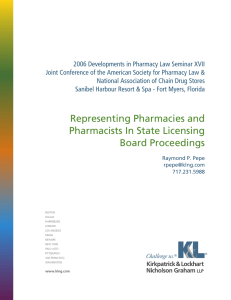 2006 Developments in Pharmacy Law Seminar XVII