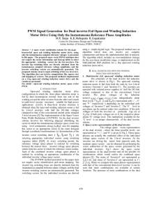 PWM Signal Generation  for Dual inverter Fed Open-end Winding... Motor Drive Using Only the Instantaneous Reference Phase Amplitudes