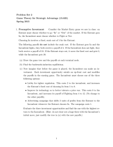 Problem Set 2 Game Theory for Strategic Advantage (15.025) Spring 2015