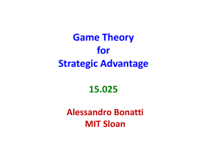 Game Theory for Strategic Advantage