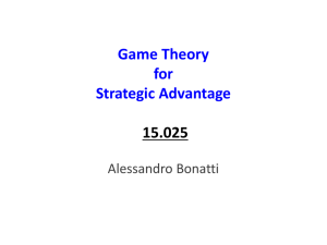 Game Theory for Strategic Advantage