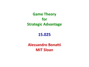 15.025 Game Theory for Strategic Advantage
