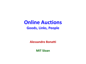 Online Auctions Goods, Links, People  Alessandro Bonatti
