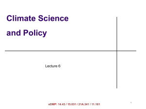 Climate Science and Policy Lecture 6