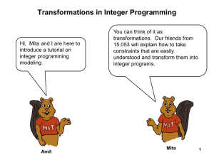 Transformations in Integer Programming
