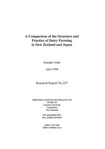 A Comparison of the Structure and Practice of Dairy Farming