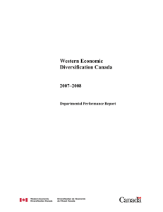 Western Economic Diversification Canada 2007–2008 Departmental Performance Report