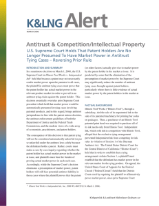 Alert K&amp;LNG Antitrust &amp; Competition/Intellectual Property
