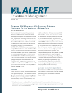 Investment Management Proposed AIMR Investment Performance Guidance