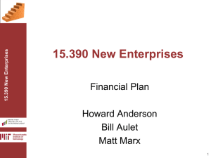 15.390 New Enterprises  Financial Plan Howard Anderson