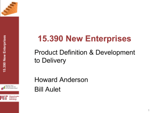 15.390 New Enterprises Product Definition &amp; Development to Delivery