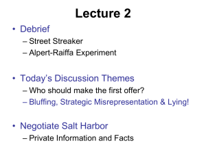 Lecture 2 • Debrief  • Today’s Discussion Themes