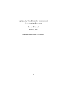 Optimality Conditions for Constrained Optimization Problems Robert M. Freund February, 2004