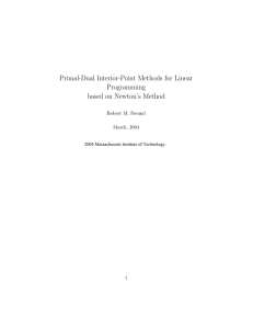 Primal-Dual  Interior-Point  Methods  for  Linear Programming