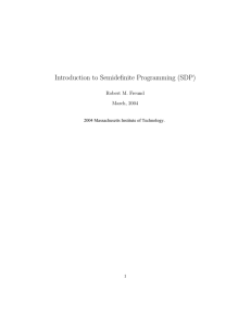 Introduction  to  Semideﬁnite  Programming  (SDP)