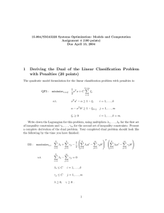 15.094/SMA5223  Systems  Optimization:  Models  and ... Assignment  4  (100  points)