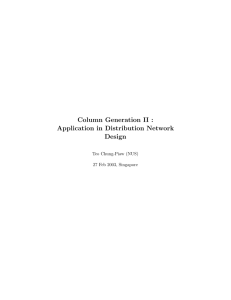 Column  Generation  II  : Design