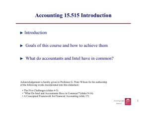 Accounting 15.515 Introduction