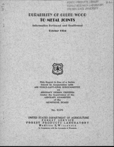 CUPAEILITY Of Gliiill),*001D 110 METAL JOINTS Information Reviewed and Reaffirmed October 1954