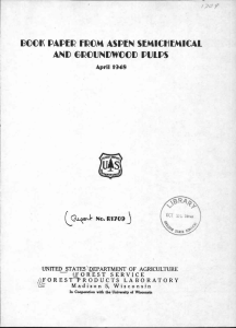 MAK PAPER MCA ASPEN SEMICIIIMICAL AND GPOUNDIVCCD PULPS April 1948 No. 81709