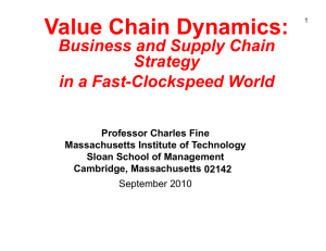 Value Chain Dynamics: Business and Supply Chain Strategy iin a F