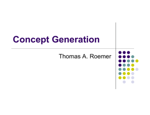 Concept Generation Thomas A. Roemer