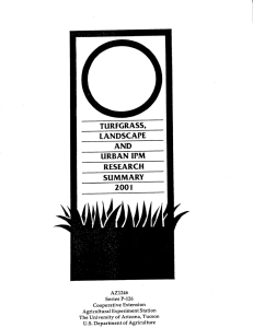 TURFGRASS, LANDSCAPE URBAN IPM RESEARCH