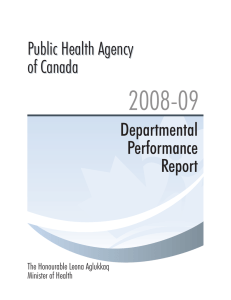 2008-09 Public Health Agency of Canada Departmental