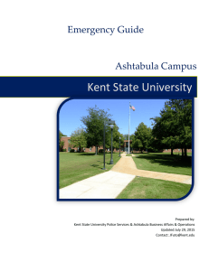 Kent State University Emergency Guide Ashtabula Campus