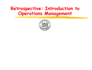Retrospective: Introduction to Operations Management