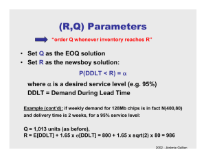 (R,Q) Parameters