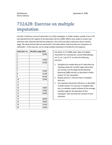 732A28: Exercise on multiple imputation