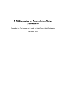 A Bibliography on Point-of-Use Water Disinfection