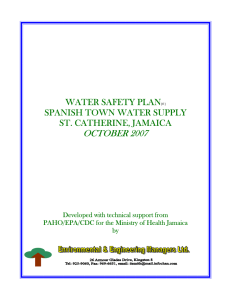 OCTOBER 2007  WATER SAFETY PLAN SPANISH TOWN WATER SUPPLY