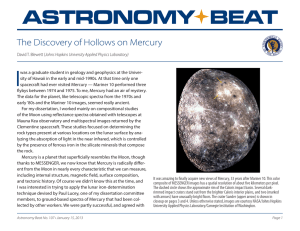 I The Discovery of Hollows on Mercury