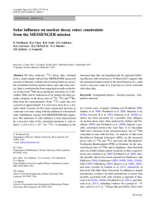 Solar influence on nuclear decay rates: constraints from the MESSENGER mission