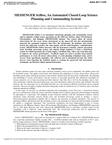 MESSENGER SciBox, An Automated Closed-Loop Science Planning and Commanding System AIAA 2011-7339