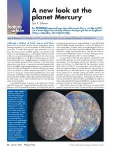 A new look at the planet Mercury feature