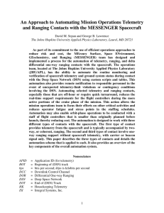 An Approach to Automating Mission Operations Telemetry