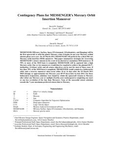 Contingency Plans for MESSENGER’s Mercury Orbit Insertion Maneuver