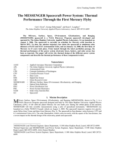 The MESSENGER Spacecraft Power System: Thermal