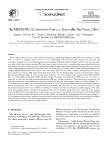 The MESSENGER mission to Mercury: Status after the Venus ﬂybys