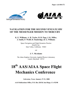 NAVIGATION FOR THE SECOND VENUS FLYBY