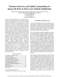 Telemetry Recovery and Uplink Commanding of a