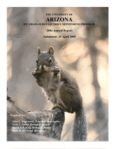 ARIZONA 2004 Annual Report Submitted: 29 April 2005