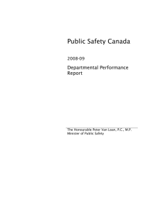 Public Safety Canada Departmental Performance Report 2008-09